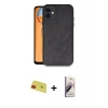 MARSİLYAN™- iPhone 11 Kılıf Kıvılcım Işık Serisi - Siyah Bilvis 3D Mat Cam Ekran Koruyucu + Rainbow Kamera Lens Koruma Cam - KI