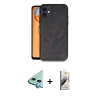 MARSİLYAN™- iPhone 11 Kılıf Kıvılcım Işık Serisi - Siyah Bilvis 3D Mat Cam Ekran Koruyucu + Raze Metal Kamera Lens - MI