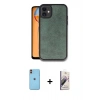 MARSİLYAN™- iPhone 11 Kılıf Kıvılcım Işık Serisi - Siyah Bilvis 3D Mat Cam Ekran Koruyucu + Neon Fosforlu Kamera Lens - TU