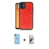MARSİLYAN™- iPhone 11 Kılıf Kıvılcım Işık Serisi - Siyah Bilvis 3D Mat Cam Ekran Koruyucu + Neon Fosforlu Kamera Lens - TU