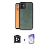 MARSİLYAN™- iPhone 11 Kılıf Kıvılcım Işık Serisi - Siyah Bilvis 5in1 3D Magic Cam Ekran Koruyucu + PVD Metal Kamera Lens - SH