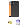 MARSİLYAN™- iPhone 11 Kılıf Kıvılcım Işık Serisi - Siyah Bilvis 5in1 3D Magic Cam Ekran Koruyucu + Rainbow Kamera Lens Koruma Cam - KI