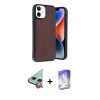 MARSİLYAN™- iPhone 11 Kılıf Kıvılcım Işık Serisi - Siyah Bilvis 5in1 3D Magic Cam Ekran Koruyucu + Raze Metal Kamera Lens - KI