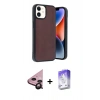 MARSİLYAN™- iPhone 11 Kılıf Kıvılcım Işık Serisi - Siyah Bilvis 5in1 3D Magic Cam Ekran Koruyucu + Raze Metal Kamera Lens - SH