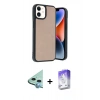 MARSİLYAN™- iPhone 11 Kılıf Kıvılcım Işık Serisi - Siyah Bilvis 5in1 3D Magic Cam Ekran Koruyucu + Raze Metal Kamera Lens - MI