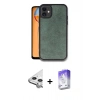 MARSİLYAN™- iPhone 11 Kılıf Kıvılcım Işık Serisi - Siyah Bilvis 5in1 3D Magic Cam Ekran Koruyucu + Raze Metal Kamera Lens - GS