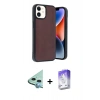 MARSİLYAN™- iPhone 11 Kılıf Kıvılcım Işık Serisi - Siyah Bilvis 5in1 3D Magic Cam Ekran Koruyucu + Raze Metal Kamera Lens - MI