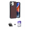 MARSİLYAN™- iPhone 11 Kılıf Kıvılcım Işık Serisi - Siyah Bilvis 5in1 3D Magic Cam Ekran Koruyucu + Kamera Lens Koruma Cam - SF