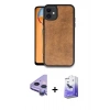 MARSİLYAN™- iPhone 11 Kılıf Kıvılcım Işık Serisi - Siyah Bilvis 5in1 5D Magic Hayalet Cam Ekran Koruyucu + Raze Metal Kamera Lens - MR