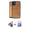 MARSİLYAN™- iPhone 11 Kılıf Kıvılcım Işık Serisi - Siyah Bilvis 5in1 5D Magic Hayalet Cam Ekran Koruyucu + Raze Metal Kamera Lens - SH
