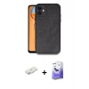 MARSİLYAN™- iPhone 11 Kılıf Kıvılcım Işık Serisi - Siyah Bilvis 5in1 5D Magic Hayalet Cam Ekran Koruyucu + Renkli Kamera Lens Koruma Cam - YL