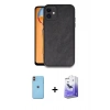 MARSİLYAN™- iPhone 11 Kılıf Kıvılcım Işık Serisi - Siyah Bilvis 5in1 5D Magic Hayalet Cam Ekran Koruyucu + Neon Fosforlu Kamera Lens - TU