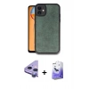MARSİLYAN™- iPhone 11 Kılıf Kıvılcım Işık Serisi - Siyah Bilvis 5in1 5D Magic Hayalet Cam Ekran Koruyucu + Raze Metal Kamera Lens - MR