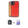 MARSİLYAN™- iPhone 11 Kılıf Kıvılcım Işık Serisi - Siyah Bilvis 5in1 5D Magic Hayalet Cam Ekran Koruyucu + PVD Metal Kamera Lens - MI