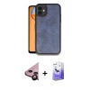 MARSİLYAN™- iPhone 11 Kılıf Kıvılcım Işık Serisi - Siyah Bilvis 5in1 5D Magic Hayalet Cam Ekran Koruyucu + Raze Metal Kamera Lens - SH
