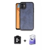 MARSİLYAN™- iPhone 11 Kılıf Kıvılcım Işık Serisi - Siyah Bilvis 5in1 5D Magic Hayalet Cam Ekran Koruyucu + PVD Metal Kamera Lens - YL