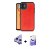 MARSİLYAN™- iPhone 11 Kılıf Kıvılcım Işık Serisi - Siyah Bilvis 5in1 5D Magic Hayalet Cam Ekran Koruyucu + Raze Metal Kamera Lens - MR