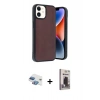 MARSİLYAN™- iPhone 11 Kılıf Kıvılcım Işık Serisi - Siyah Bilvis Hayalet Cam Ekran Koruyucu + Gökkuşağı Pers Alüminyum Kamera Lens
