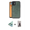 MARSİLYAN™- iPhone 11 Kılıf Kıvılcım Işık Serisi - Siyah Bilvis Hayalet Cam Ekran Koruyucu + Raze Metal Kamera Lens - MI