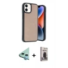MARSİLYAN™- iPhone 11 Kılıf Kıvılcım Işık Serisi - Siyah Bilvis Hayalet Cam Ekran Koruyucu + Raze Metal Kamera Lens - MI