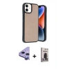 MARSİLYAN™- iPhone 11 Kılıf Kıvılcım Işık Serisi - Siyah Bilvis Hayalet Cam Ekran Koruyucu + Raze Metal Kamera Lens - MR