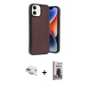 MARSİLYAN™- iPhone 11 Kılıf Kıvılcım Işık Serisi - Siyah Bilvis Hayalet Cam Ekran Koruyucu + Pers Alüminyum Kamera Lens - GD
