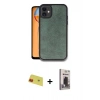 MARSİLYAN™- iPhone 11 Kılıf Kıvılcım Işık Serisi - Siyah Bilvis Hayalet Cam Ekran Koruyucu + Rainbow Kamera Lens Koruma Cam - KI