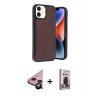 MARSİLYAN™- iPhone 11 Kılıf Kıvılcım Işık Serisi - Siyah Bilvis Hayalet Cam Ekran Koruyucu + Raze Metal Kamera Lens - SH