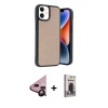 MARSİLYAN™- iPhone 11 Kılıf Kıvılcım Işık Serisi - Siyah Bilvis Hayalet Cam Ekran Koruyucu + Raze Metal Kamera Lens - SH