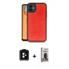 MARSİLYAN™- iPhone 11 Kılıf Kıvılcım Işık Serisi - Siyah Bilvis Hayalet Cam Ekran Koruyucu + PVD Metal Kamera Lens - TU