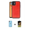 MARSİLYAN™- iPhone 11 Kılıf Kıvılcım Işık Serisi - Siyah Buffer Cam Ekran Koruyucu + Neon Fosforlu Kamera Lens - TU