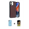 MARSİLYAN™- iPhone 11 Kılıf Kıvılcım Işık Serisi - Siyah Buffer Cam Ekran Koruyucu + Neon Fosforlu Kamera Lens - TU