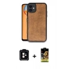 MARSİLYAN™- iPhone 11 Kılıf Kıvılcım Işık Serisi - Siyah Buffer Cam Ekran Koruyucu + PVD Metal Kamera Lens - TU