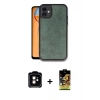 MARSİLYAN™- iPhone 11 Kılıf Kıvılcım Işık Serisi - Siyah Buffer Cam Ekran Koruyucu + PVD Metal Kamera Lens - TU