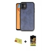MARSİLYAN™- iPhone 11 Kılıf Kıvılcım Işık Serisi - Siyah Buffer Cam Ekran Koruyucu + Rainbow Kamera Lens Koruma Cam - KI