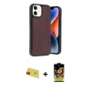 MARSİLYAN™- iPhone 11 Kılıf Kıvılcım Işık Serisi - Siyah Buffer Cam Ekran Koruyucu + Rainbow Kamera Lens Koruma Cam - KI