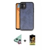MARSİLYAN™- iPhone 11 Kılıf Kıvılcım Işık Serisi - Siyah Buffer Cam Ekran Koruyucu + Raze Metal Kamera Lens - KI