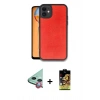 MARSİLYAN™- iPhone 11 Kılıf Kıvılcım Işık Serisi - Siyah Buffer Cam Ekran Koruyucu + Raze Metal Kamera Lens - KI