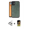 MARSİLYAN™- iPhone 11 Kılıf Kıvılcım Işık Serisi - Siyah Buffer Cam Ekran Koruyucu + Raze Metal Kamera Lens - GS