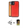 MARSİLYAN™- iPhone 11 Kılıf Kıvılcım Işık Serisi - Siyah Buffer Cam Ekran Koruyucu + Raze Metal Kamera Lens - GS