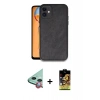 MARSİLYAN™- iPhone 11 Kılıf Kıvılcım Işık Serisi - Siyah Buffer Cam Ekran Koruyucu + Raze Metal Kamera Lens - KI