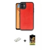 MARSİLYAN™- iPhone 11 Kılıf Kıvılcım Işık Serisi - Siyah Buffer Cam Ekran Koruyucu + Renkli Kamera Lens Koruma Cam - TU