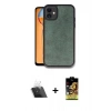 MARSİLYAN™- iPhone 11 Kılıf Kıvılcım Işık Serisi - Siyah Buffer Cam Ekran Koruyucu + Kamera Lens Koruma Cam - SF
