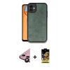 MARSİLYAN™- iPhone 11 Kılıf Kıvılcım Işık Serisi - Siyah Buffer Cam Ekran Koruyucu + Raze Metal Kamera Lens - SH