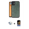 MARSİLYAN™- iPhone 11 Kılıf Kıvılcım Işık Serisi - Siyah Buffer Hayalet Cam Ekran Koruyucu + Pers Alüminyum Kamera Lens - GI