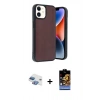 MARSİLYAN™- iPhone 11 Kılıf Kıvılcım Işık Serisi - Siyah Buffer Hayalet Cam Ekran Koruyucu + Pers Alüminyum Kamera Lens - GI