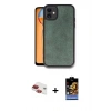 MARSİLYAN™- iPhone 11 Kılıf Kıvılcım Işık Serisi - Siyah Buffer Hayalet Cam Ekran Koruyucu + Kırmızı Pers Alüminyum Kamera Lens