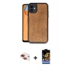 MARSİLYAN™- iPhone 11 Kılıf Kıvılcım Işık Serisi - Siyah Buffer Hayalet Cam Ekran Koruyucu + Kırmızı Pers Alüminyum Kamera Lens