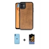 MARSİLYAN™- iPhone 11 Kılıf Kıvılcım Işık Serisi - Siyah Buffer Hayalet Cam Ekran Koruyucu + Neon Fosforlu Kamera Lens - MI