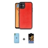 MARSİLYAN™- iPhone 11 Kılıf Kıvılcım Işık Serisi - Siyah Buffer Hayalet Cam Ekran Koruyucu + Neon Fosforlu Kamera Lens - YL